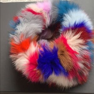 Fox fur Infinity Neck Loop Scarf